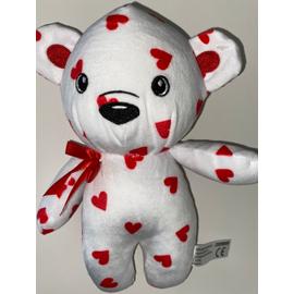 Doudou Peluche Ours Blanc Coeurs Rouges Zeeman Jouet Naissance Bebe Enfant Ourson Animal Koala Chien Plush Baby White Red Bear Rakuten