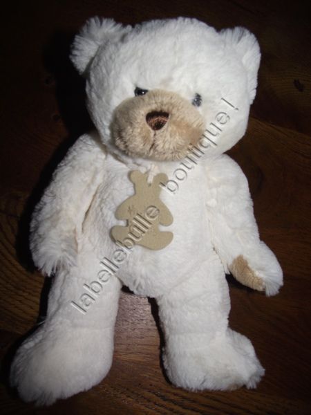 Doudou Peluche Ours Ourson Histoire D Ours Marron Brun Clair Blanc Casse Beige Creme Ecru 24 Cm Rakuten