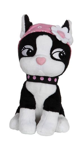 Doudou Peluche Rebecca Bonbon Gipsy 18 Cm Noir Blanc Rose Fleur Rakuten