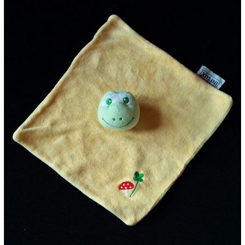 Doudou Plat Grenouille Jaune Vert Trfle Et Champignon Influx
