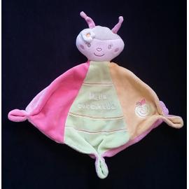 Doudou Plat Melle Coccinelle Maya Rose Vert Jaune Sauthon Rakuten