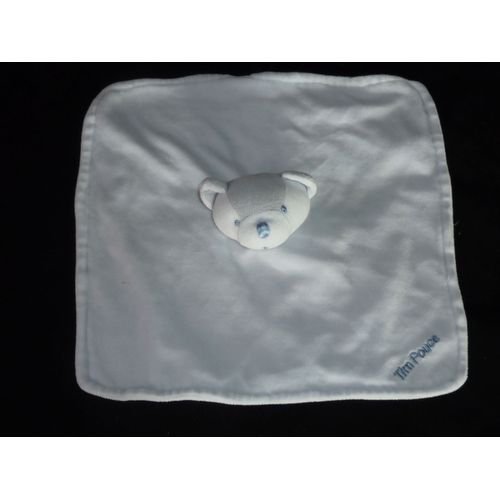 Doudou Plat Ours Bleu Tim Pouce