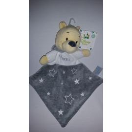 Doudou Plat Ours Winnie L Ourson Disney Baby Kiabi Blanc Gris Etoile Losange Jouet Bebe Naissance Peluche Eveil Enfant Blanky Blanket Comforter Soft Toys Plush Rakuten