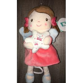 Doudou Poupee Ange Ailes Bleues Tex Baby Musicale Peluche Cadeau Eveil Bebe Petite Fille Couettes Boite A Musique Rakuten