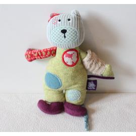 Doudou Poupee Chat Moulin Roty Les Jolis Pas Beaux Vert Violet Beige 24 Cm Rakuten