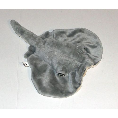 Doudou Raie Manta Peluche Poisson Gris Sea Life 27 Cm