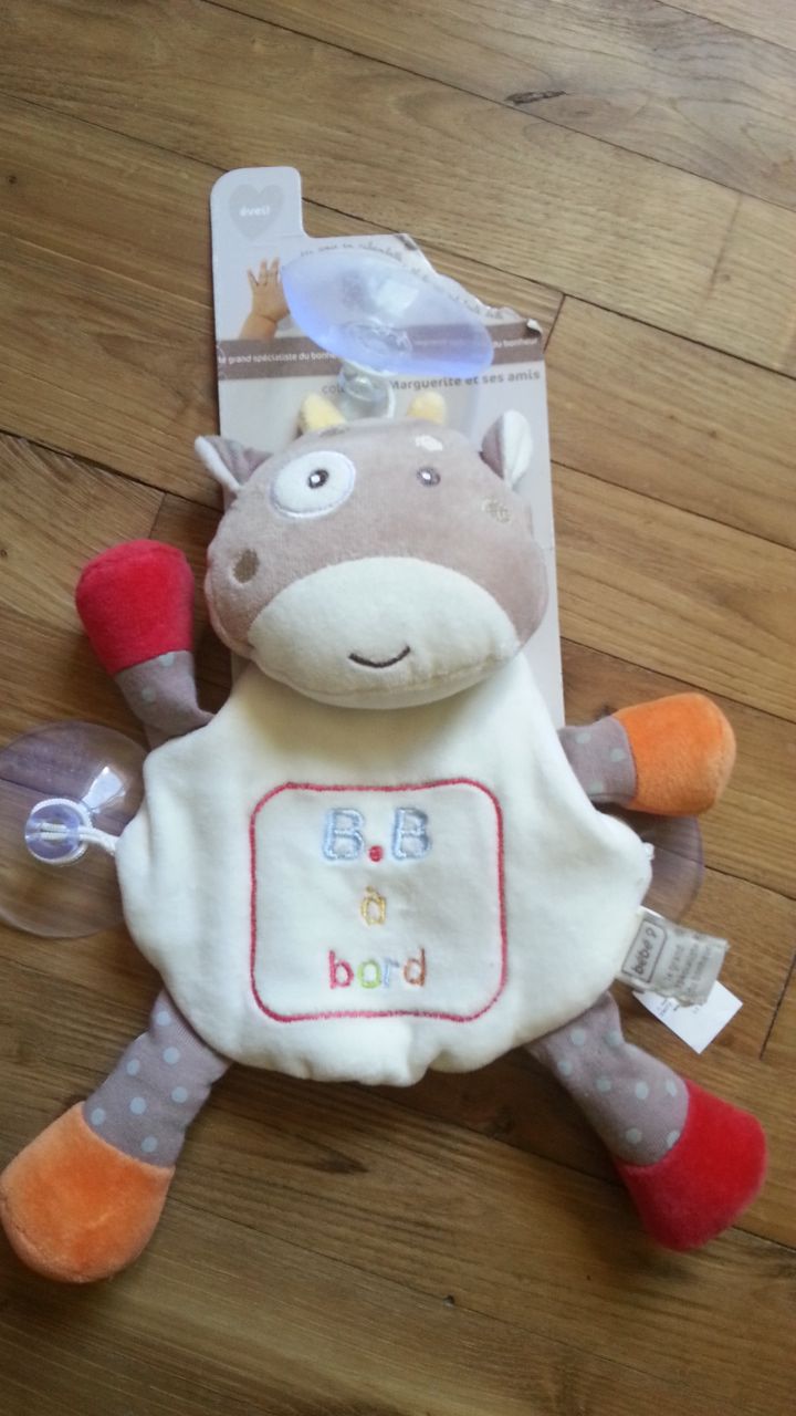 Doudou Vache B B A Bord Bebe 9 Ventouse Pour Voiture Rakuten