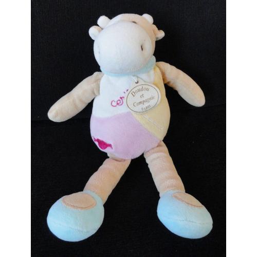 Doudou Vache Cerise Bonbon Beige Bleu Rose Doudou Et Compagnie