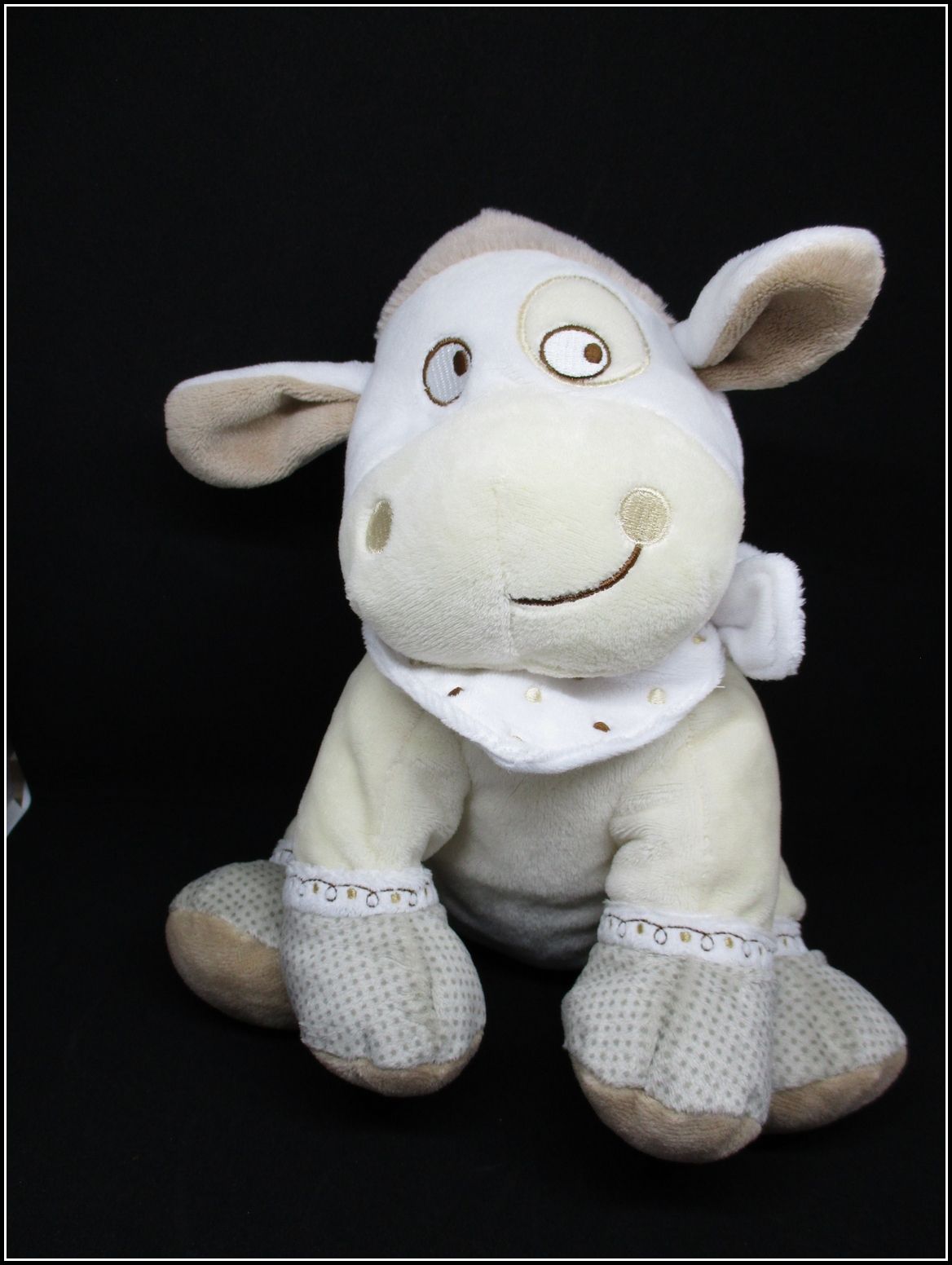 Doudou Vache Mouton Cheval Mots D Enfants Beige Creme Ecru Blanc Marron Foulard Pois Leclerc Jouet Bebe Naissance Peluche Eveil Enfant Blanky Blanket Comforter Soft Toys Plush Rakuten