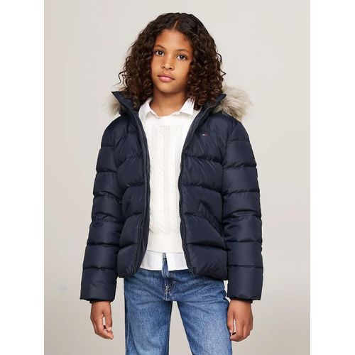 Doudoune  Capuche En Fausse Fourrure Essential Down Fur Hood Jacket/Navy Blue - 74 Cm