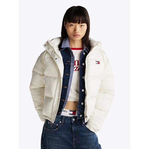 Doudoune  Capuche Et Motif Logo Tjw Tonal Aop Badge Puffer/Off White - M