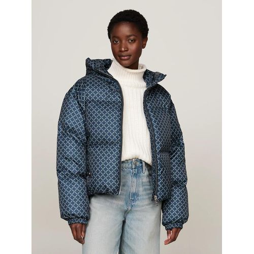 Doudoune  Motif Emblmatique New York Down Aop Jkt With Hood/Diamond Monotype/ Military Denim - L