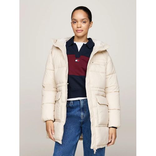 Doudoune Longue  Capuche Tjw Midi Vail Puffer/Newsprint Beige - L