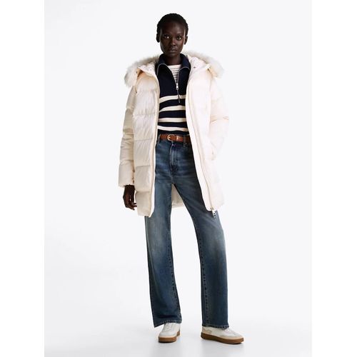 Doudoune Longue  Finition Chatoyante Mw Down Shimmer Coat With Fur/Off White - M
