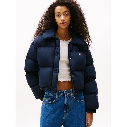 Doudoune Tommy Badge En Duvet Tjw Crp Badge Collar Down Puffer/Dark Blue - Xxs