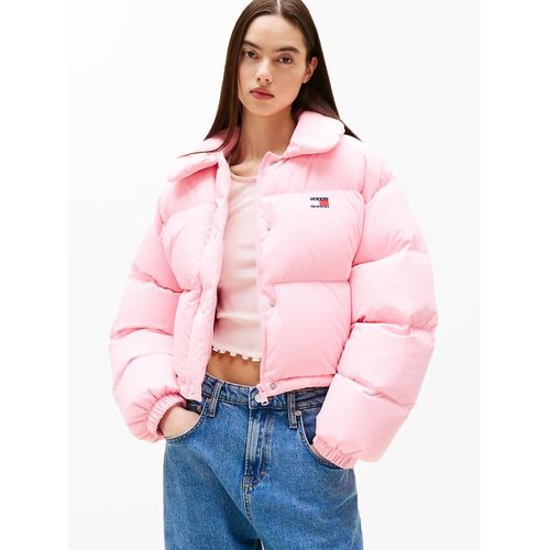 Doudoune Tommy Badge En Duvet Tjw Crp Badge Collar Down Puffer/Pink - Xs