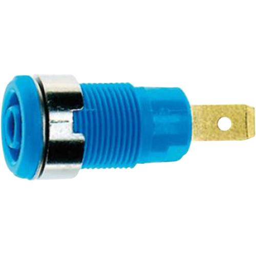 Douille Banane De Scurit  De La Broche: 4 Mm Stubli Slb 4-F6,3 23.3060-23 Bleu 1 Pc(S)