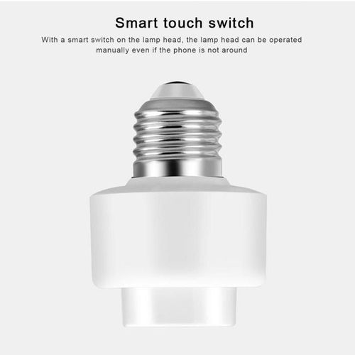 Douille de lampe intelligente WiFi pour E27, Base d'ampoule Led, interrupteur  tlcommande, commande vocale, Compatible avec Alexa Android