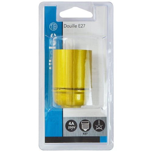 Douille Tibelec E27 Baklite Lisse Or