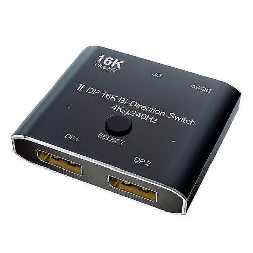 DP16K Switch Bi-directionnel 8K@120Hz 4K@240Hz Splitter Converter pour plusieurs affichages de sources Convertisseur vido DP 16K js