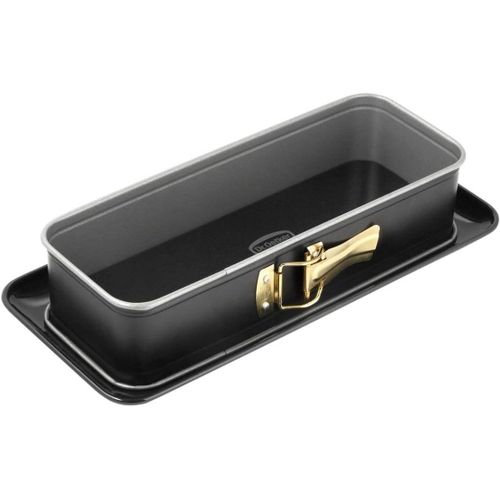 Dr Oetker 1120 Moule  Cake  Charnire, Moule  Gteau, Moule  Gteau Rectangulaire, Moule  Cake 30cm, Moule  Ptisserie, Acier Inoxydable, Email, Teflon, Noir, 30 X 15 X 7 Cm