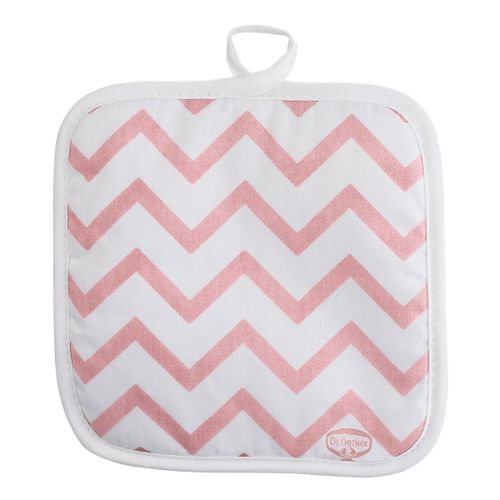 Dr Oetker 4634 Manique De Cuisine, Manique Cuisine Rtro, Manique Pour Four, Manique De Cuisine Anti-Chaleur, Manique Pour Plats Chauds, Coton, Rose Ple, Blanc, Gris, Dimensions 20 Cm X 20 Cm