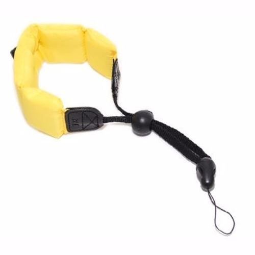 Dragonne flottante jaune pour Pentax Optio WP, WPi, W10, W20, W30, W60, W80, W90, WS80