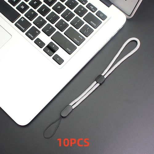Dragonne rglable pour iPhone et Samsung,accessoire de tlphone,micro camra,GoPro,cls USB,carte d'identit prdire,10 pices - Type 10pcs gray #B