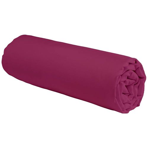 Drap Housse Coton Uni Bonnet 25cm Magenta 90x190cm