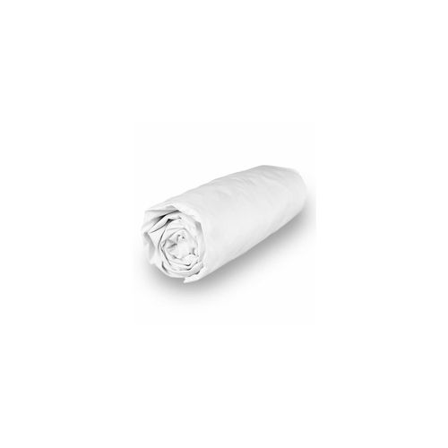 Drap Housse En Coton 90x190 Cm Percale Blanc, Par Soleil D'ocre