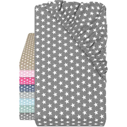 Drap-Housse En Coton Pour Enfants - Motifs toiles Blanches Sur Toute La Surface - Dimensions De La Toile :20 Cm., Anthracite, 70 X 140-150 Cm