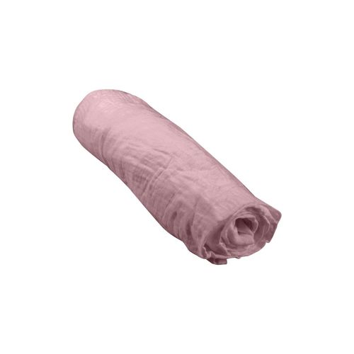 Drap Housse En Gaze De Coton - 100% Coton - 70 X 140 Cm - Rose