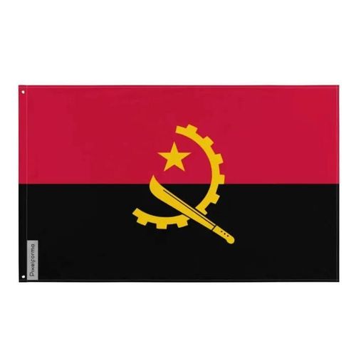Drapeau De L'angola 96x144cm En Polyester