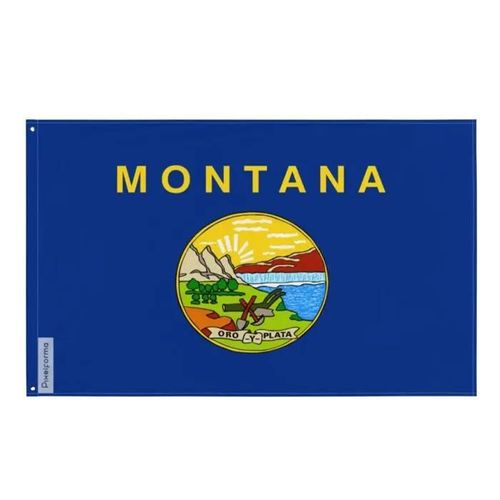 Drapeau Du Montana 90x150cm En Polyester