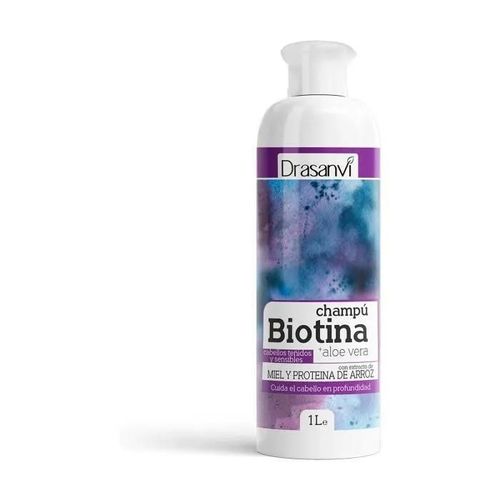 Drasanvi+Shampooing  La Biotine Et  L'aloe Vera Pour Cheveux Teints Et Sensibles 1000 Ml