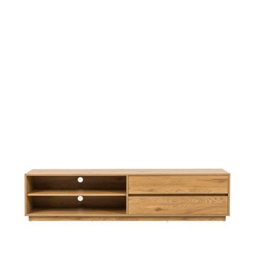 Drawer - Since - Meuble Tv 2 Tiroirs, 2 Niches En Bois L180cm  - Marron