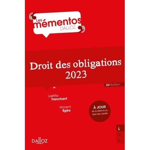 Droit Des Obligations    Format Grand Format 
