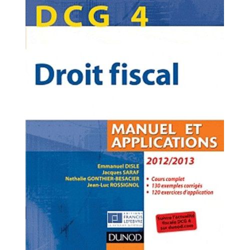 Droit Fiscal Dcg 4 - Manuel Et Applications    Format Broch 