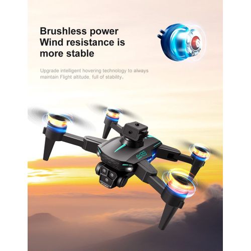 Drone 4kmax Avec Triple Camra, vitement D'obstacles, Maintien D'altitude Et 2 Batteries Pour Vido Hd