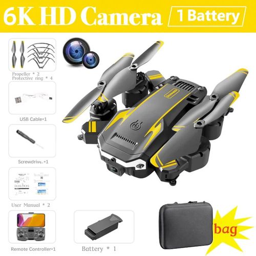 Drone Arien G6 8k Dock Avec Camra Hd,Gps,vitement D'obstacles,Hlicoptre Rc Q6,Fpv,Wifi,Jouet Quadrirotor Pliable Professionnelt 2024 - Type 6k Dual Camera #A
