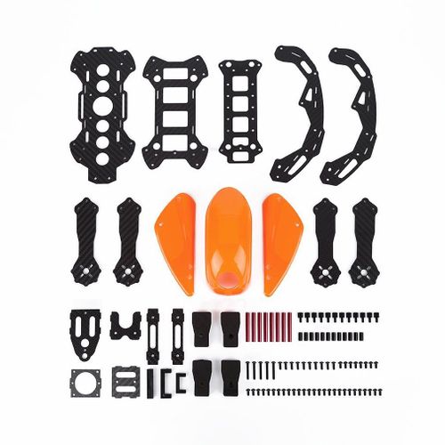 Drone De Course Fpv Rc, Cadre En Fiber De Carbone, Mini Quadcopter, Lger, Avec Couvercle De Capot Orange, 270mm