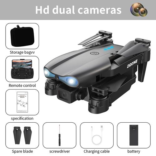 Drone E99s 5g Wifi Fpv Sans Balais,vitement D'obstacles,4k Hd,Photographie Arienne,Avion Rc  Quatre Axes,Jouets Pour Enfants - Type E99-Black-Double-Cam