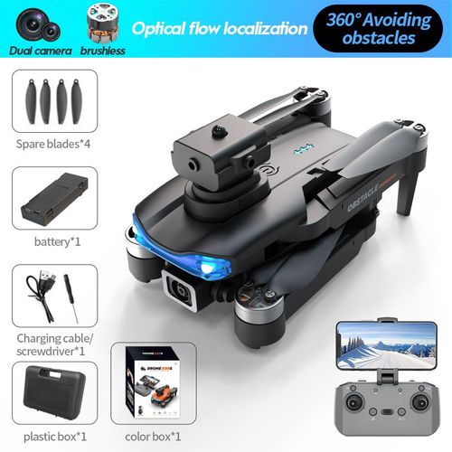 Drone E99s 5g Wifi Fpv Sans Balais,vitement D'obstacles,4k Hd,Photographie Arienne,Avion Rc  Quatre Axes,Jouets Pour Enfants - Type E99s-Black