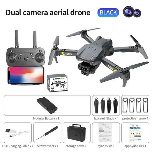 Drone K13 Max Rc 4k Professionnel Avec Camra Hd Grand Angle 1080p,Hlicoptre Rc Pliable,Wifi,Fpv,Supporte Un Tablier - Type Black 4k Dualc Box #A