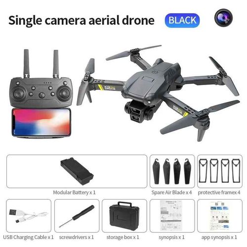 Drone K13 Max Rc 4k Professionnel Avec Trois Camras Hd Grand Angle 1080p,Hlicoptre Rc Pliable,Wifi,Fpv,Recommande De Tenir Un Tablier - Type Black 4k Singlec 1b