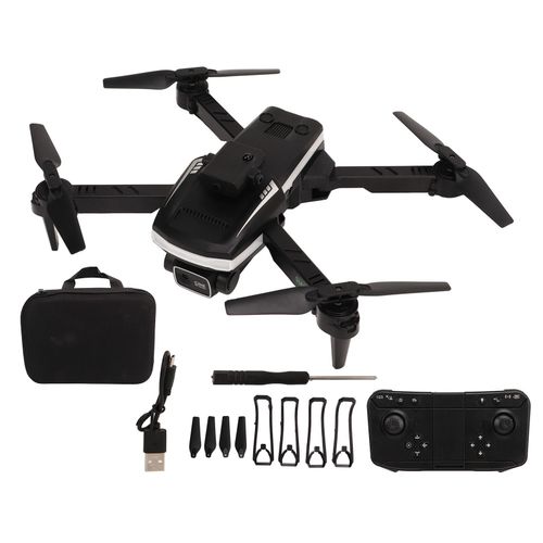 Drone Pliable Avec Camera Unique 4k, Wifi, Eclairage Led, Zoom X50, Decollage En Une Seule Touche, Quadricoptere Rc Intelligent 4k, Evitement D'obstacles, Noir