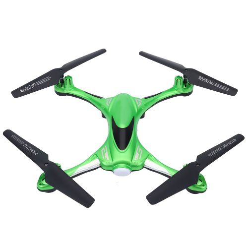 Drone Quadricoptere Etanche 2,4 Ghz, Telecommande, Retour Par Une Touche, Mode Sans Tete (Vert)