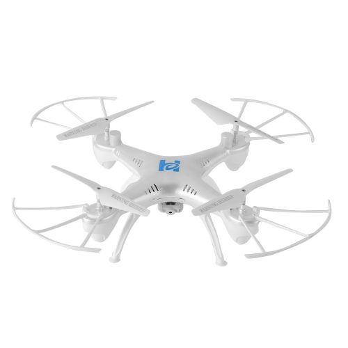 Drone Quadricoptere Telecommande 2,4 Ghz, Mode Sans Tete, Rotation 3d Avec Camera Fpv (Blanc)