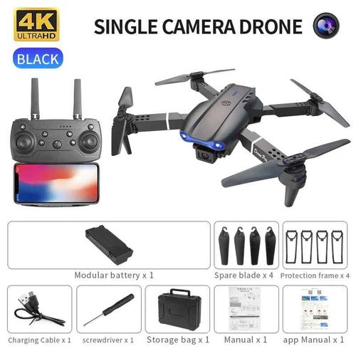 Drone Rc E99pro 4k Avec Camra Hd Grand Angle 2024 P,Hlicoptre Pliable,Wifi Fpv,Jouet Cadeau Recommand,1080 - Type Black Single 4k 1b