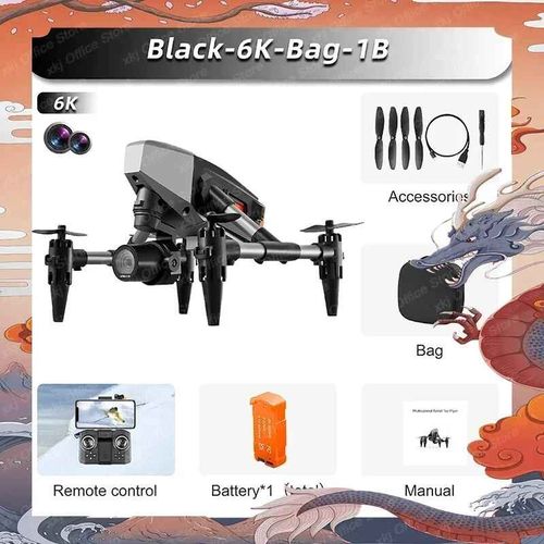 Drone Rc Xd1 Spcial Nouvel An Chinois,4k,Camra 8k Professionnelle,Wifi Fpv,vitement D'obstacles,Flux De Lumire,Jouet Cadeau Pour Enfants,2024 - Type Black-Dual6k-Bag-1b